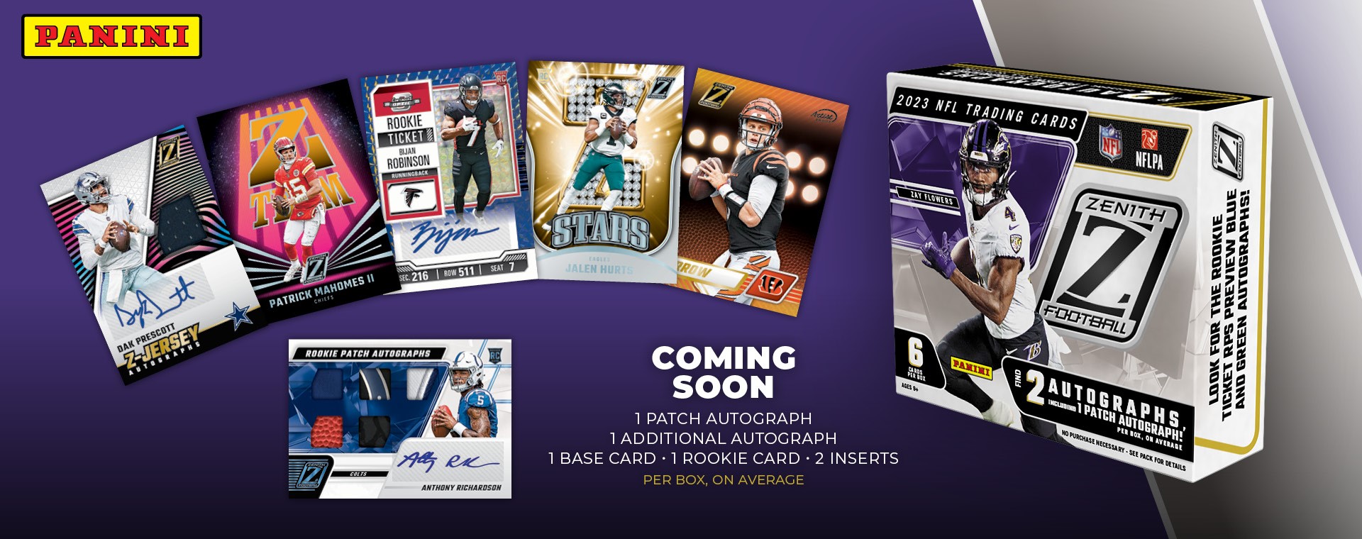 2023 Panini Zenith NFL Trading Card Box (Hobby) - Web - Coming Soon