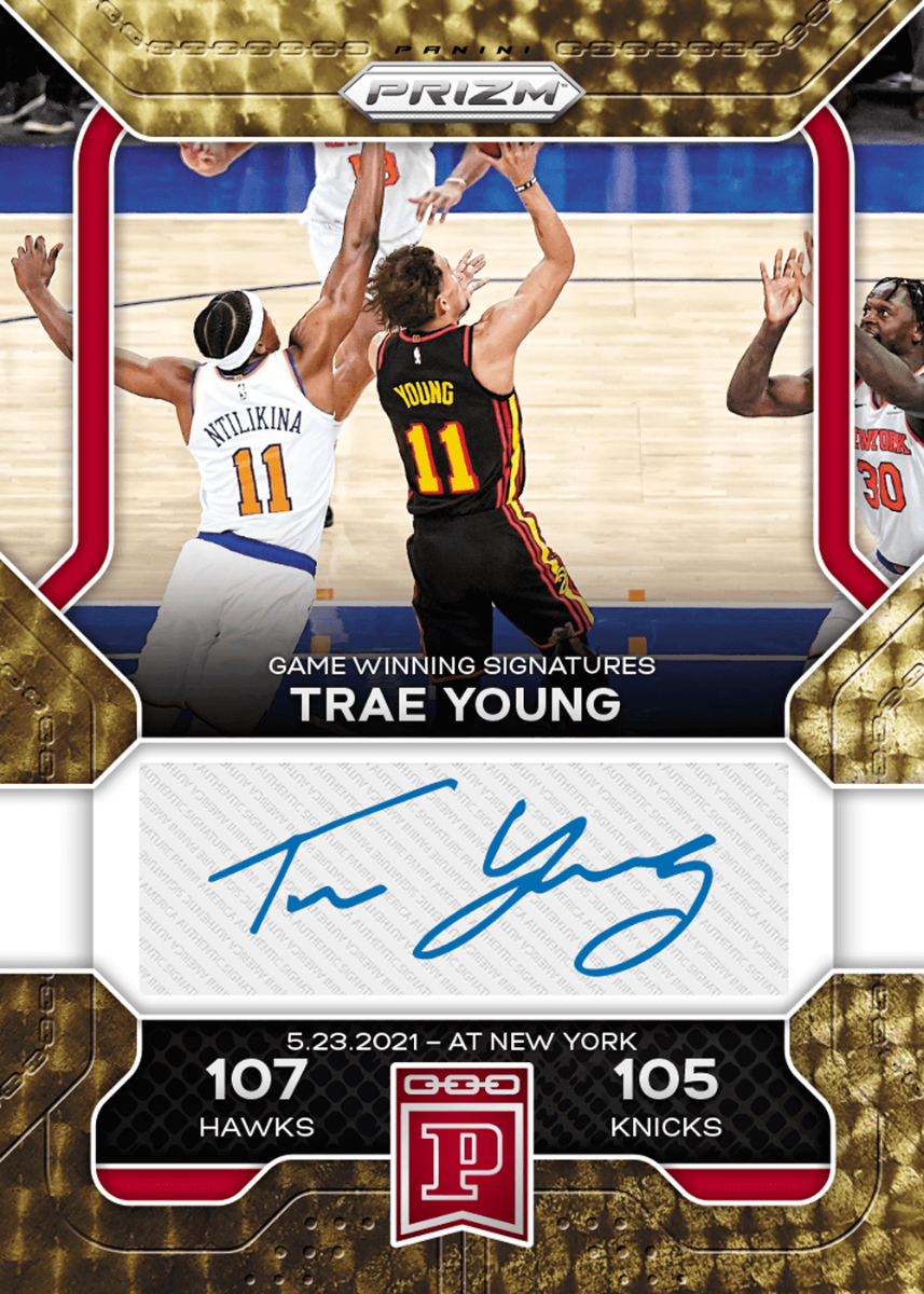 2022 Panini Prizm Blockchain Trae Young 1/1 NBA Game Winning Signature
