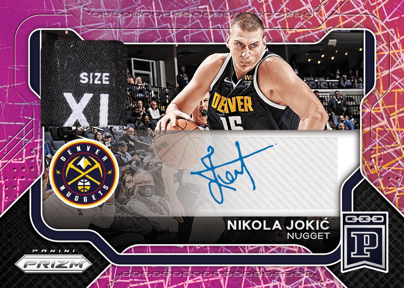 2022 Panini Prizm Blockchain Nikola Jokic 1/1 NBA Laundry Tag Autograph