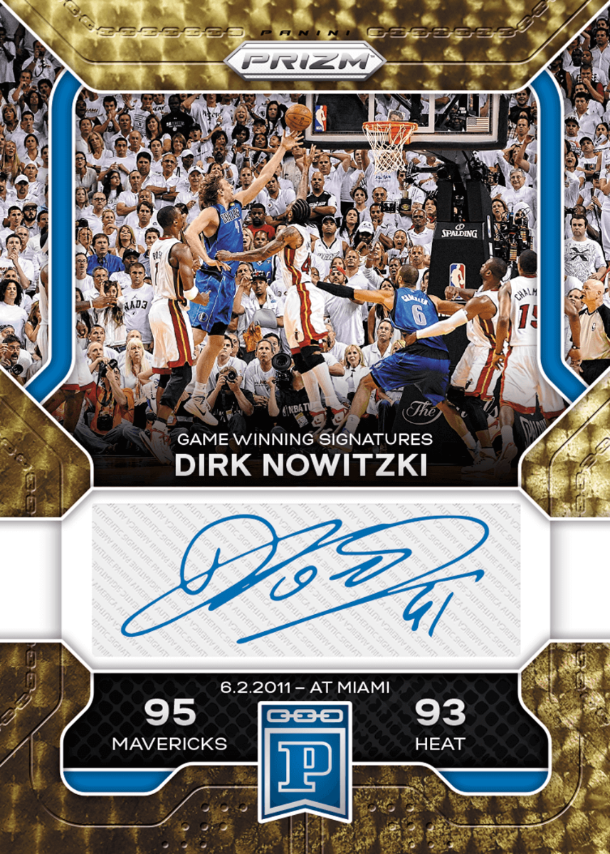 2022 Panini Prizm Blockchain Dirk Nowitzki 1/1 NBA Game Winning Signature