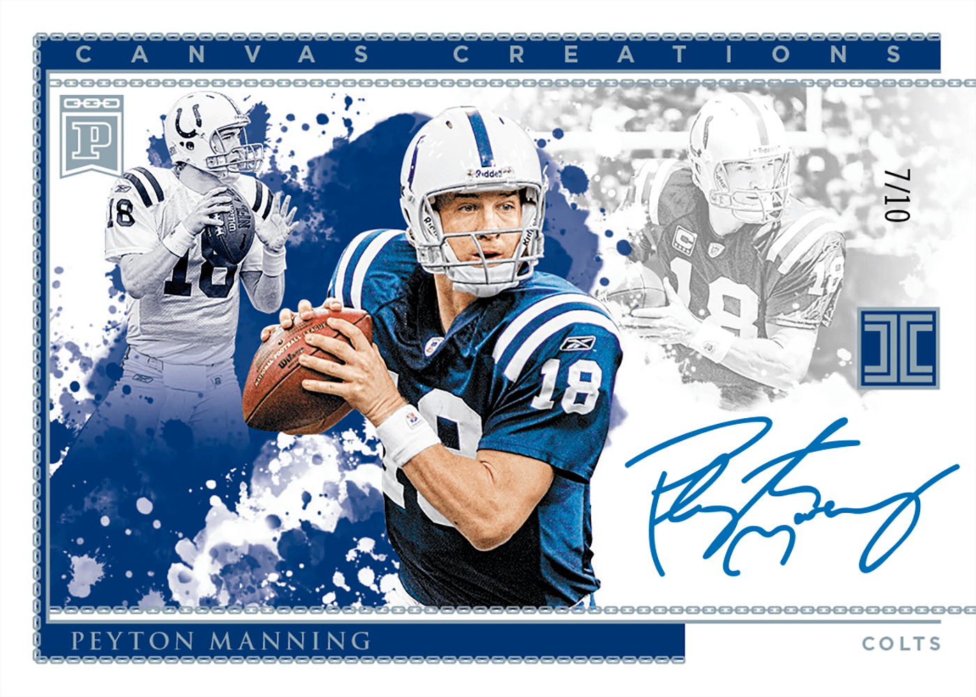 2020 Panini Impeccable Football - BC Canvas Creations #5 - Peyton Manning  [7/10]