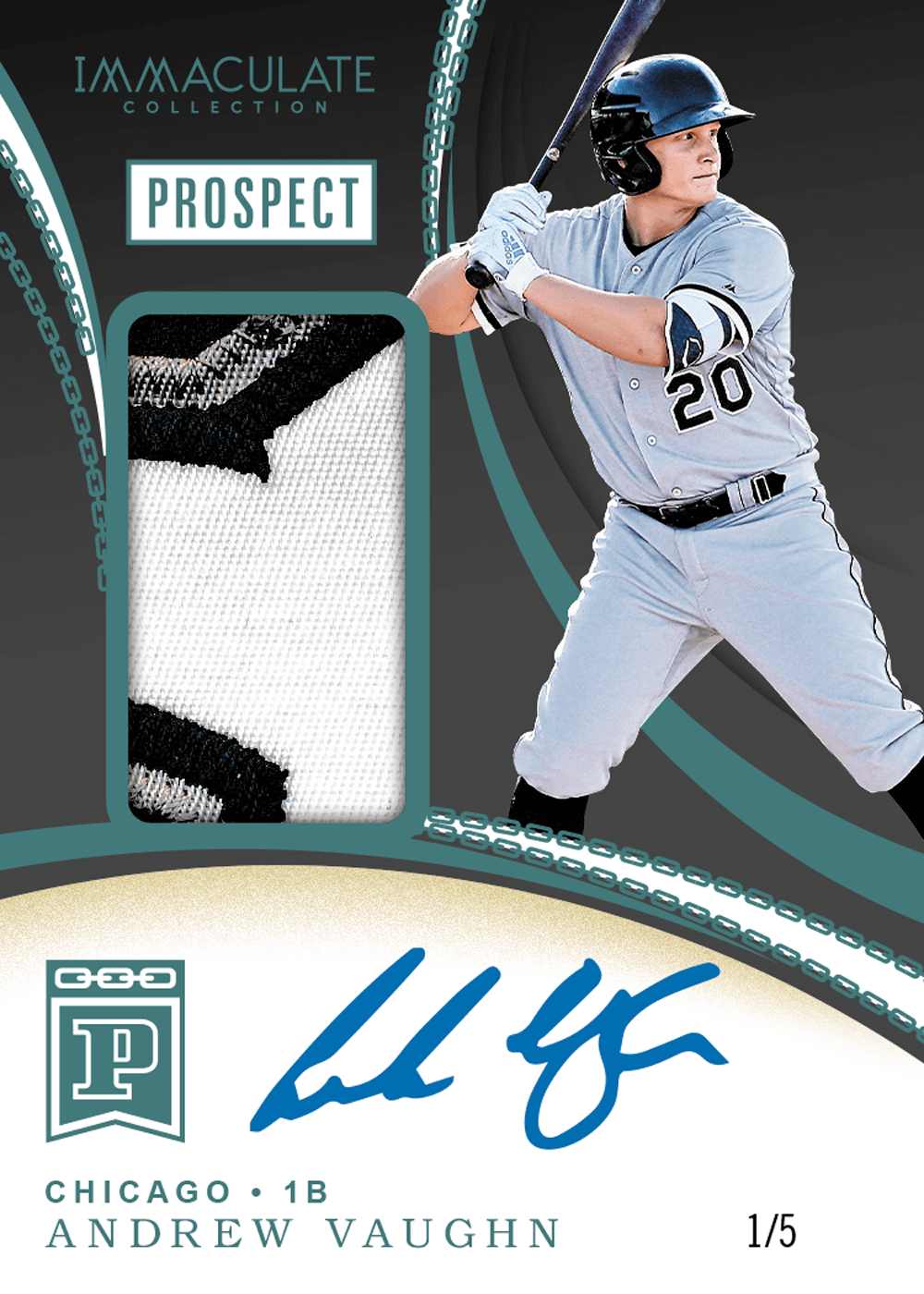 2020 Panini Immaculate Collection Baseball - BC Prospect Patch Autographs  Green #6 - Andrew Vaughn [1/5]