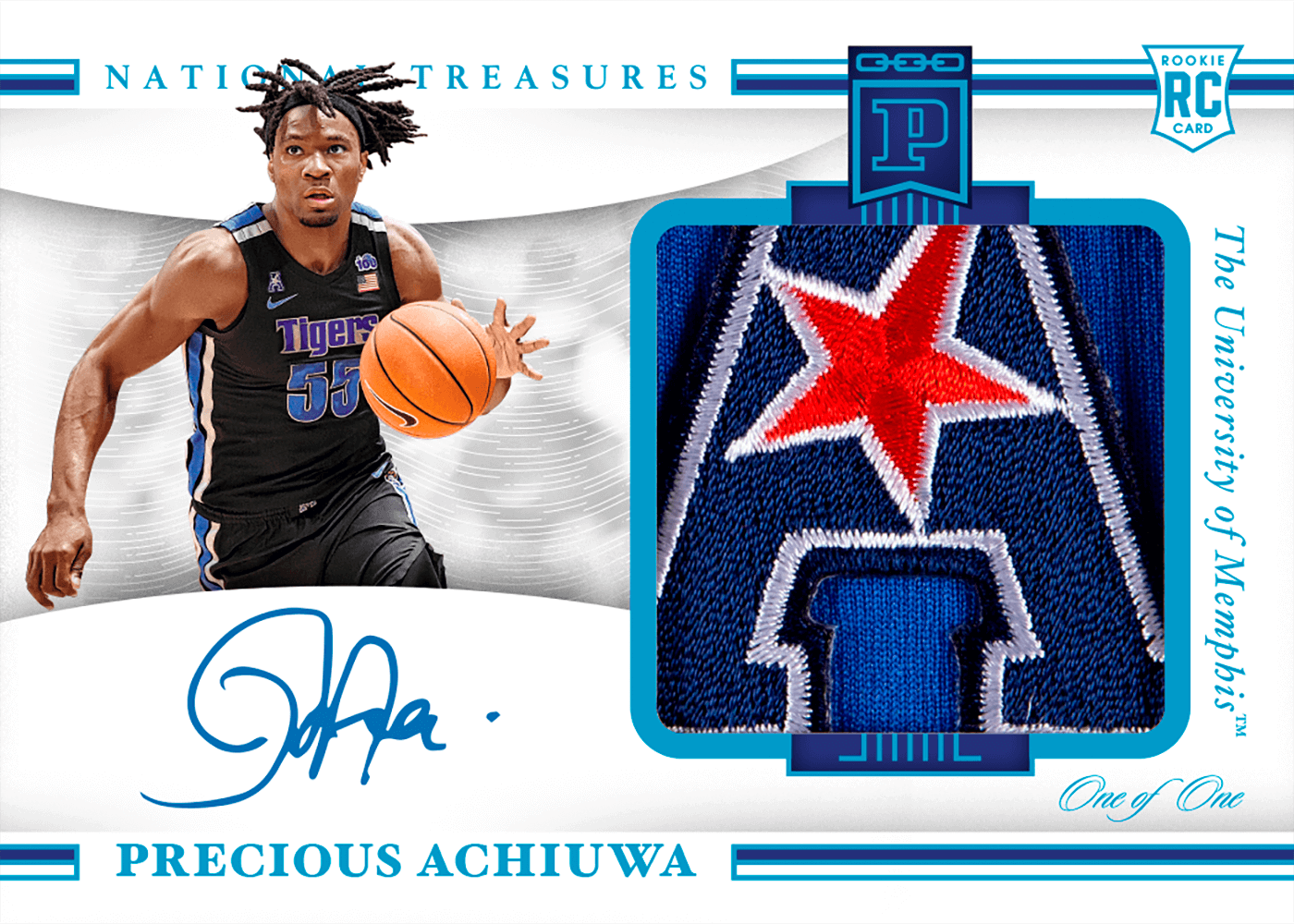 Panini National Treasures Blockchain Precious Achiuwa 1 1 Collegiate Patch Autograph