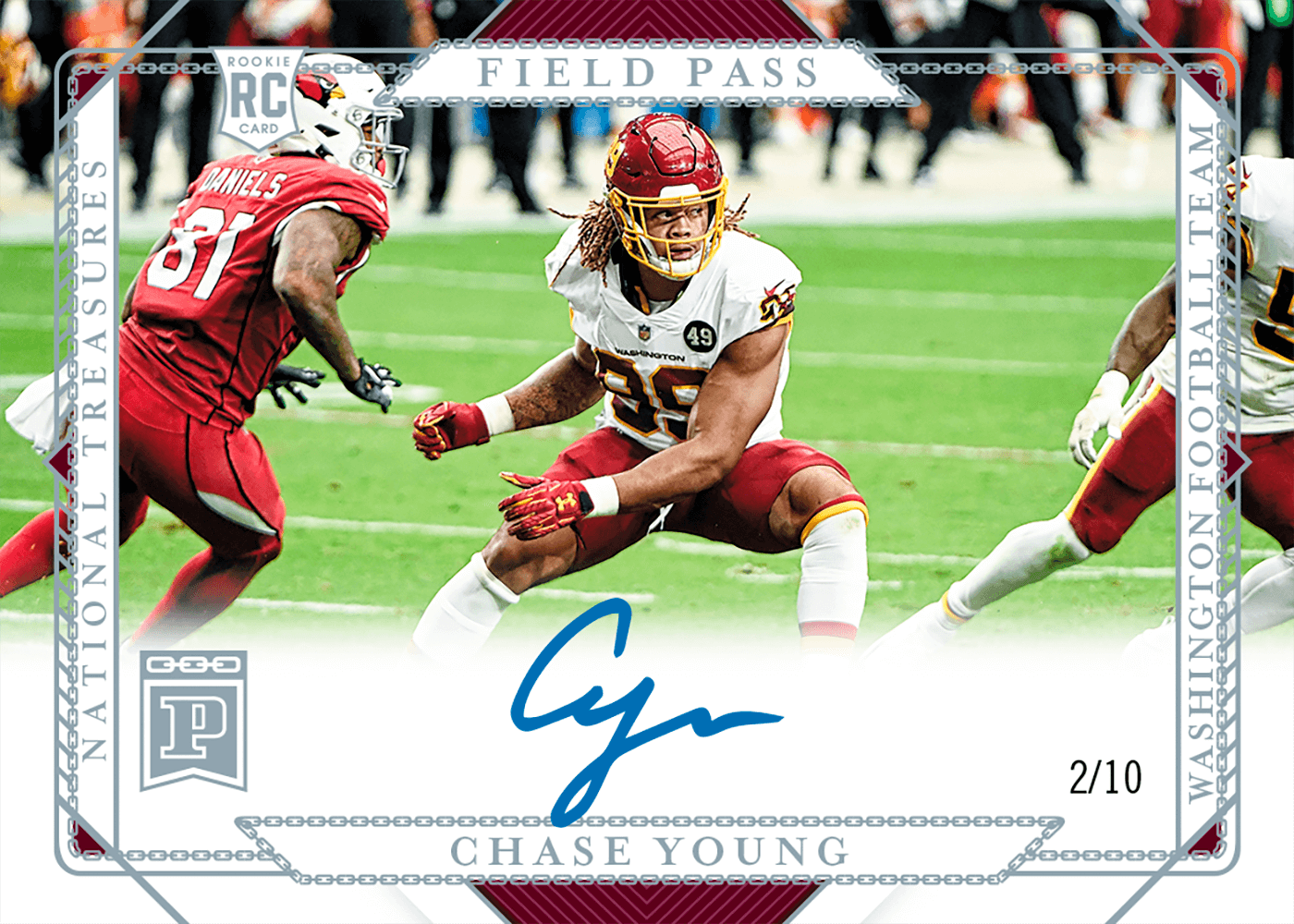 2020 Playoff National Treasures Football - BC Rookie Signatures Field Pass  #14 - Chase Young [2/10]