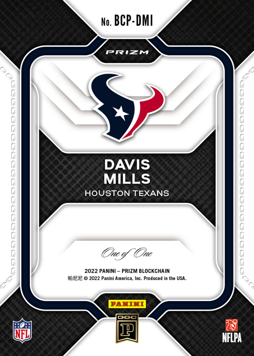 Davis Mills Houston Texans Fanatics Exclusive Parallel Panini Instant NFL  Week 18 Mills Closes Out Rookie Season with 3-Touchdown Passes Single  Trading Card - Limited Edition of 99