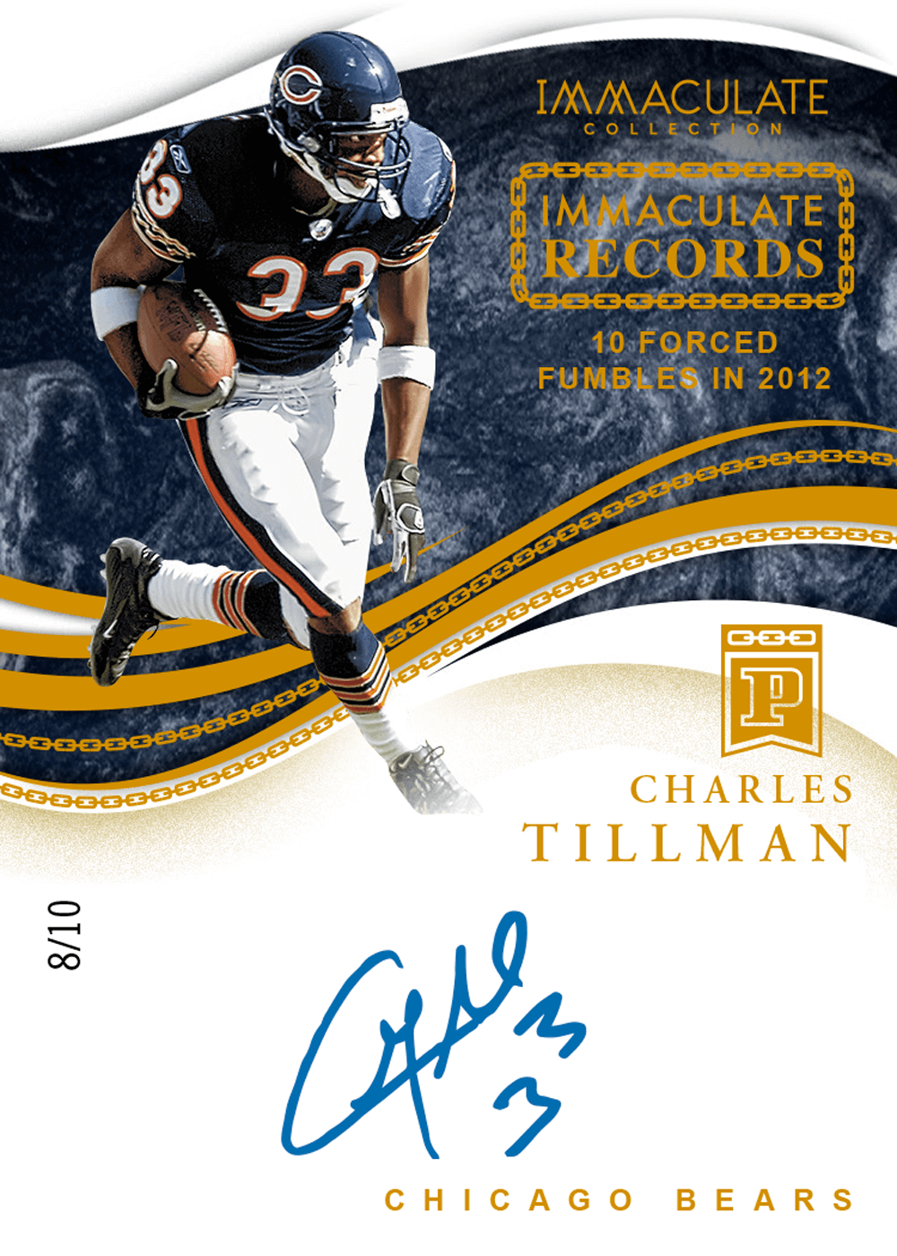 charles tillman signed football