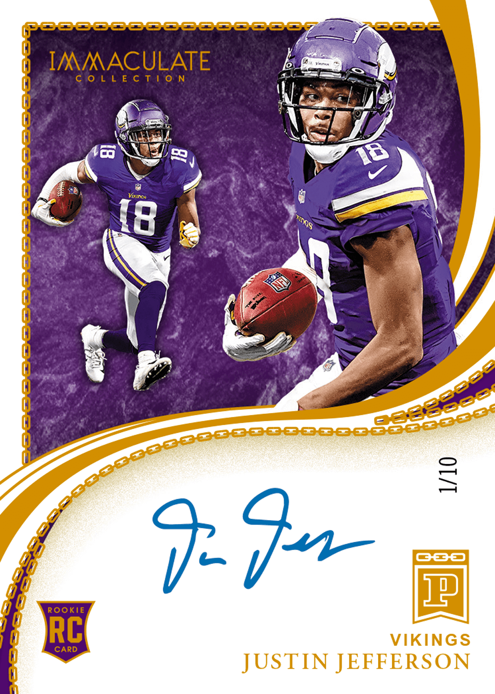 2020 Panini Immaculate Collection Football - BC Immaculate Introductions  #17 - Justin Jefferson [1/10]