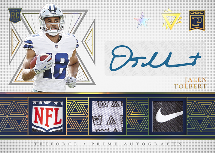 2022 Panini Triforce Blockchain Jalen Tolbert 1/1 NFL Prime Autograph