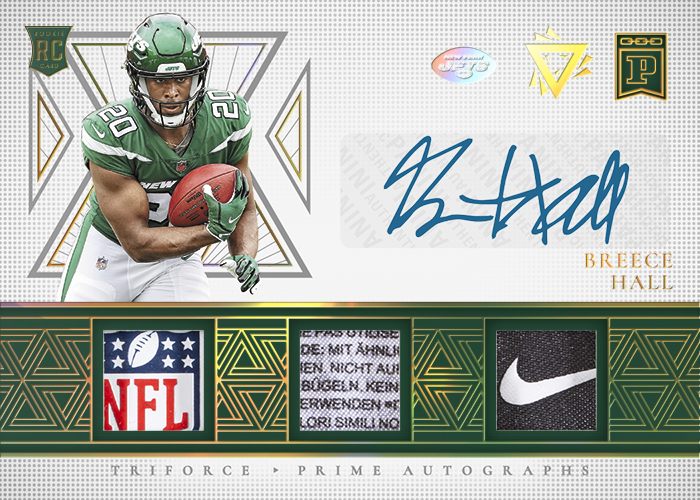 2022 Panini Triforce Blockchain Breece Hall 1/1 NFL Prime Autograph