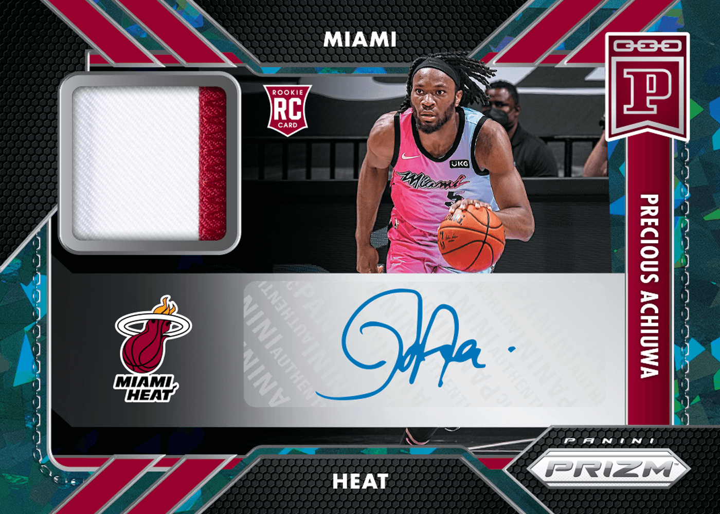 21 Panini Prizm Blockchain Precious Achiuwa 1 1 Nba Patch Autograph