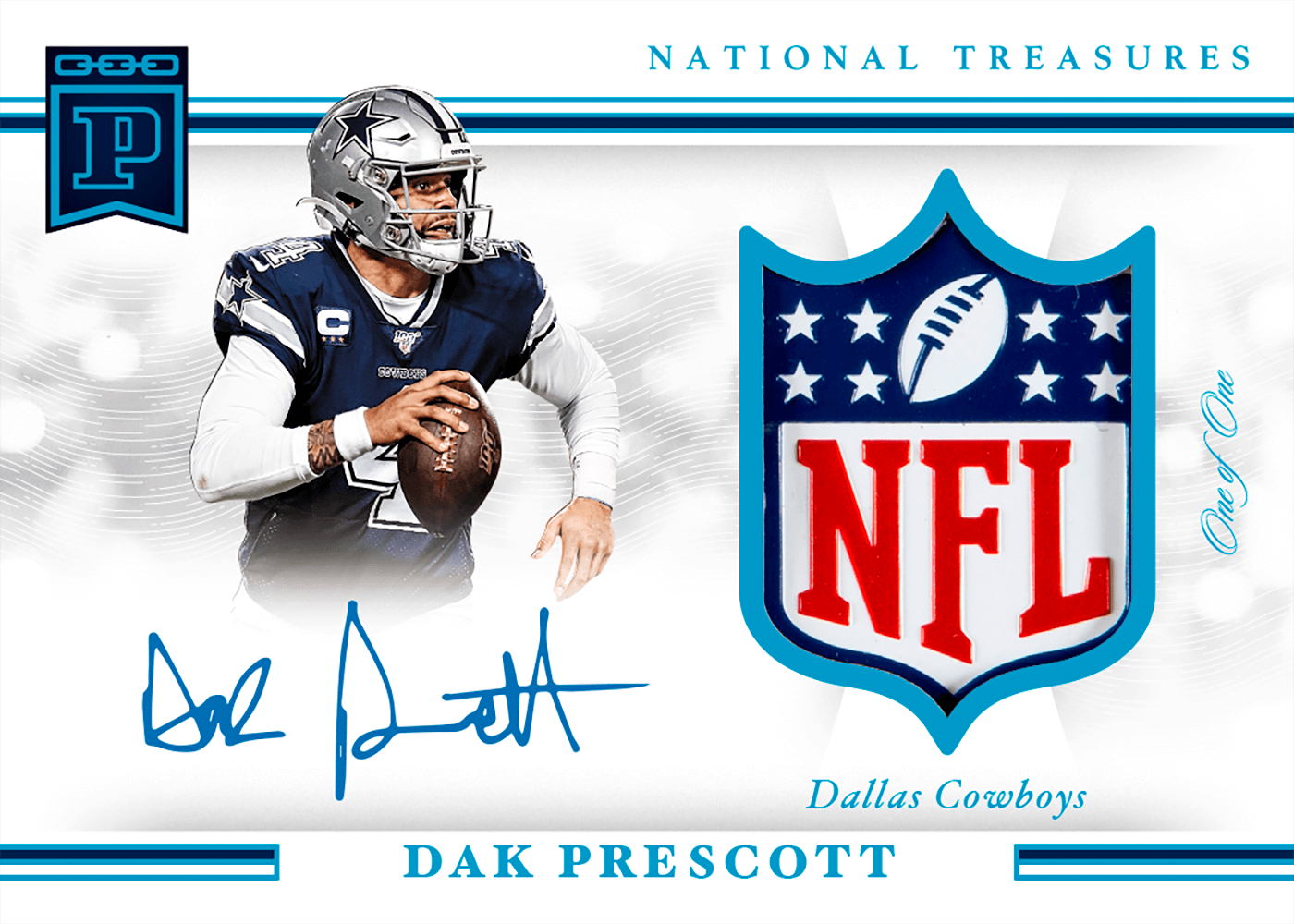 National Treasures Autograph Jersey Booklet Cowboys Dak Prescott 77/99 2016