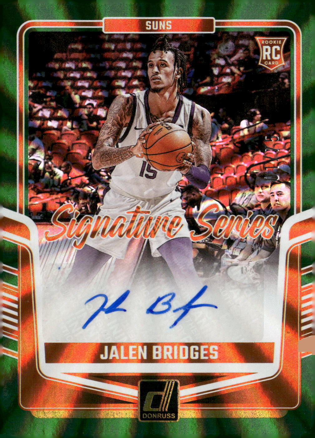 Jalen Bridges - 2024-25 Donruss Signature Series Holo Green Laser
