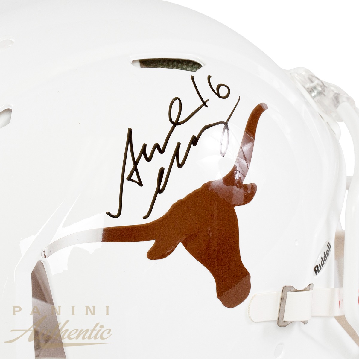 Product image 2 for - Arch Manning Autographed University of Texas Full Size White Speed Authentic Helmet ~Open 