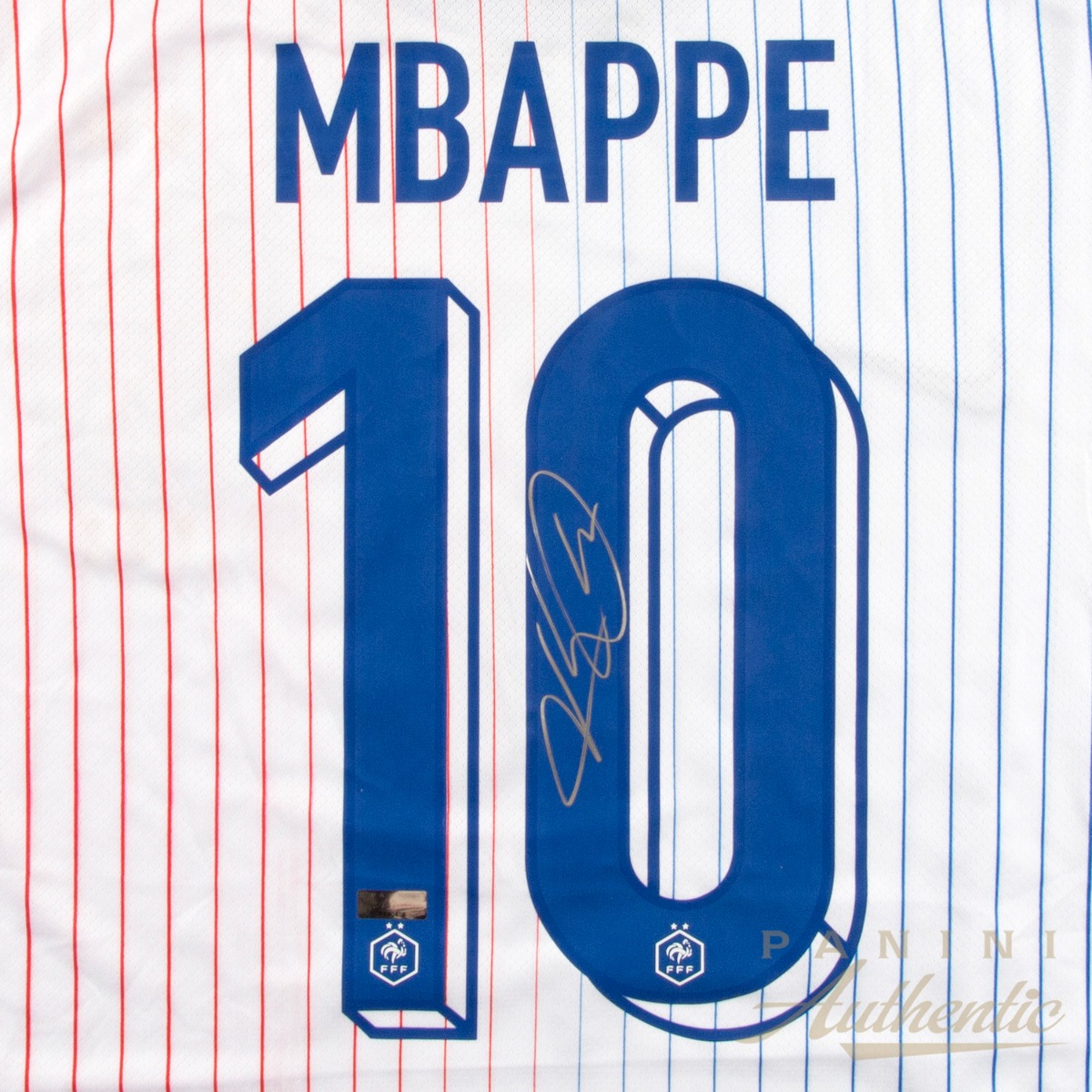 Product image 3 for - Kylian Mbappe Autographed 2024 France National Team White Replica Away Jersey ~Open Editio