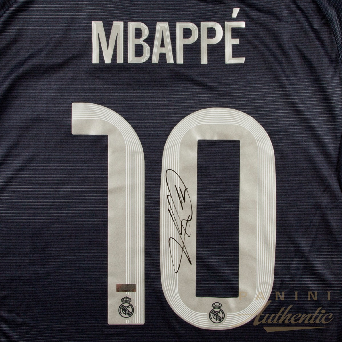 Product image 3 for - Kylian Mbappe Autographed 2025-26 Real Madrid Navy Replica Away Jersey ~Open Edition Item~