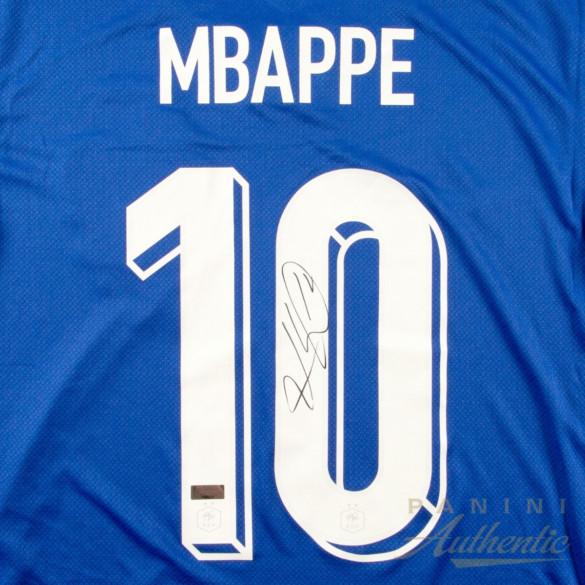 Product image 3 for - Kylian Mbappe Autographed 2024 France National Team Blue Replica Home Jersey ~Open Edition
