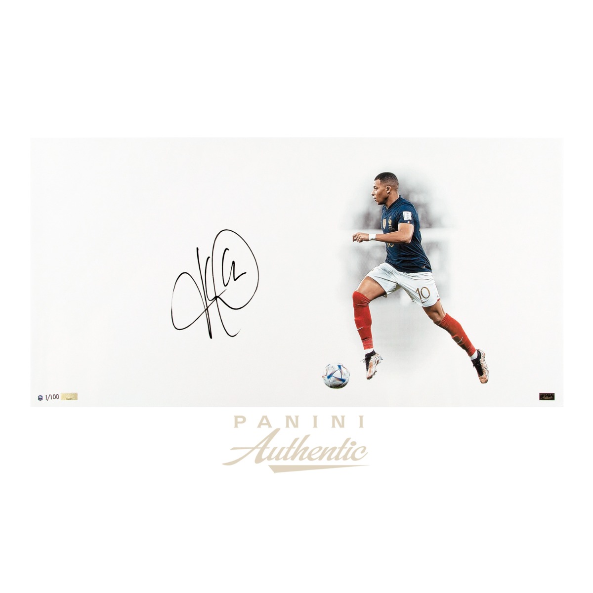 Product image for - Kylian Mbappe 14x28 "White Out - For Country" Photograph ~Limited Edition to 100