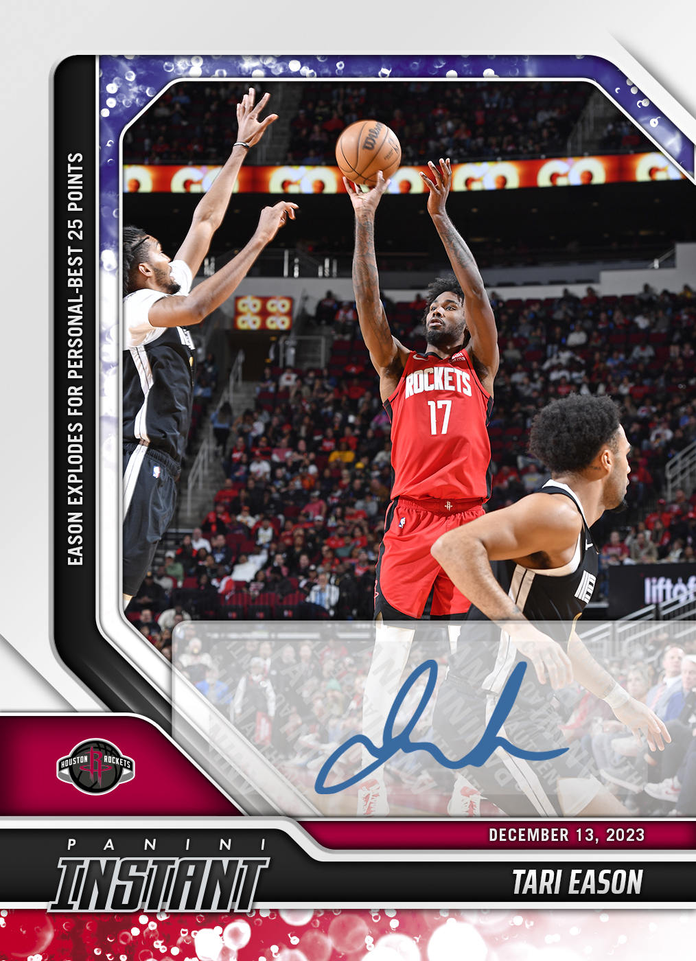 Tari Eason - 2023-24 Panini Instant NBA #166 - Red, White Tari Eason - 2023-24 Panini Instant NBA #166 - Red, White