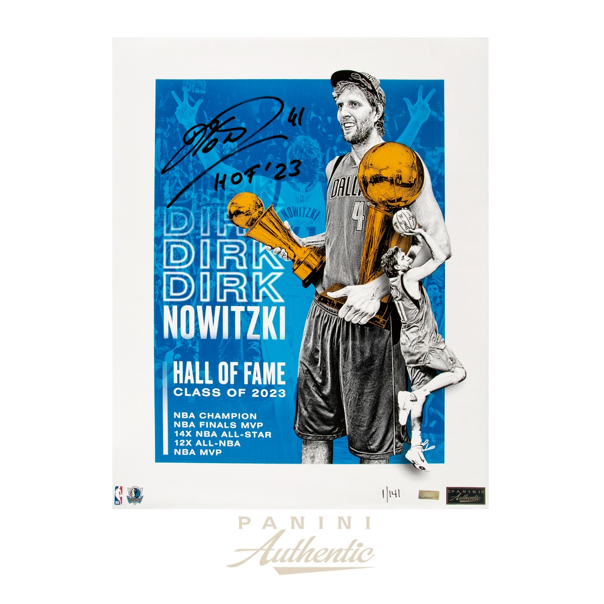 Dirk Nowitzki Autographed 16x20 