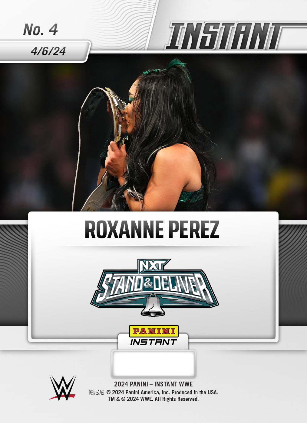 Roxanne Perez - 2024 Panini Instant WWE #4 - Base Card