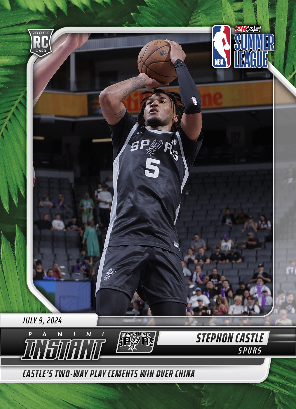 Stephon Castle 202425 Panini Instant NBA Summer League 7 Jungle /25