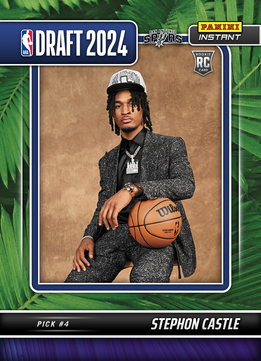 Stephon Castle 202425 Panini Instant NBA Draft Night 5 Jungle /25