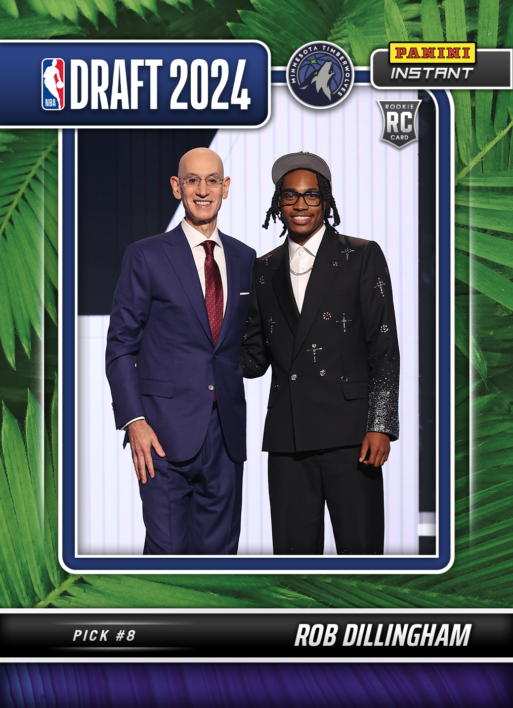 Rob Dillingham 202425 Panini Instant NBA Draft Night 7 Jungle /25