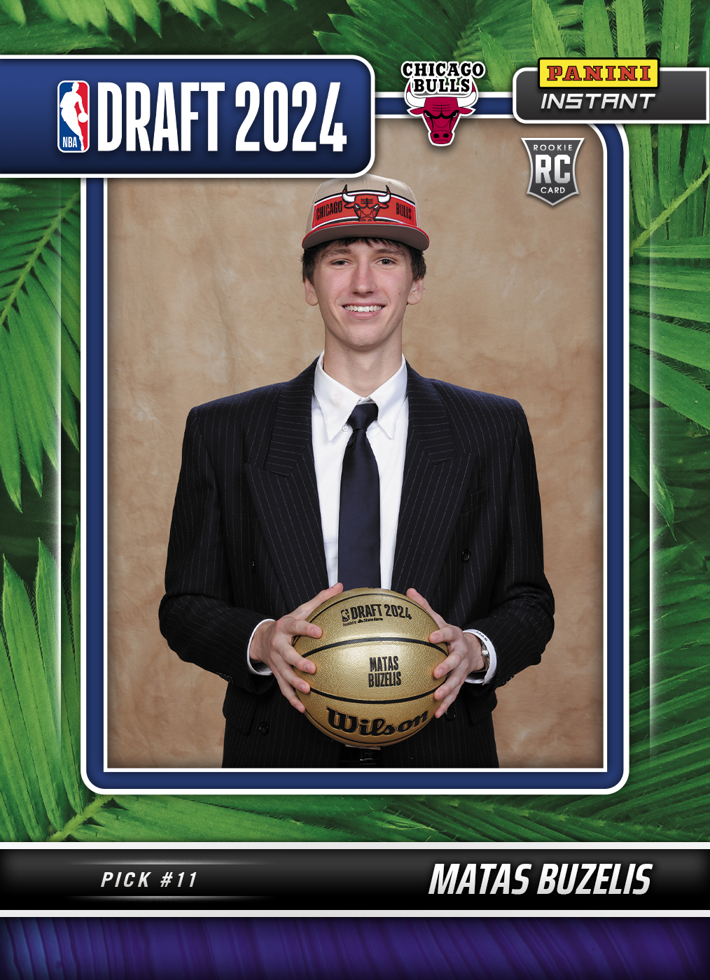 Matas Buzelis 202425 Panini Instant NBA Draft Night 9 Jungle /25