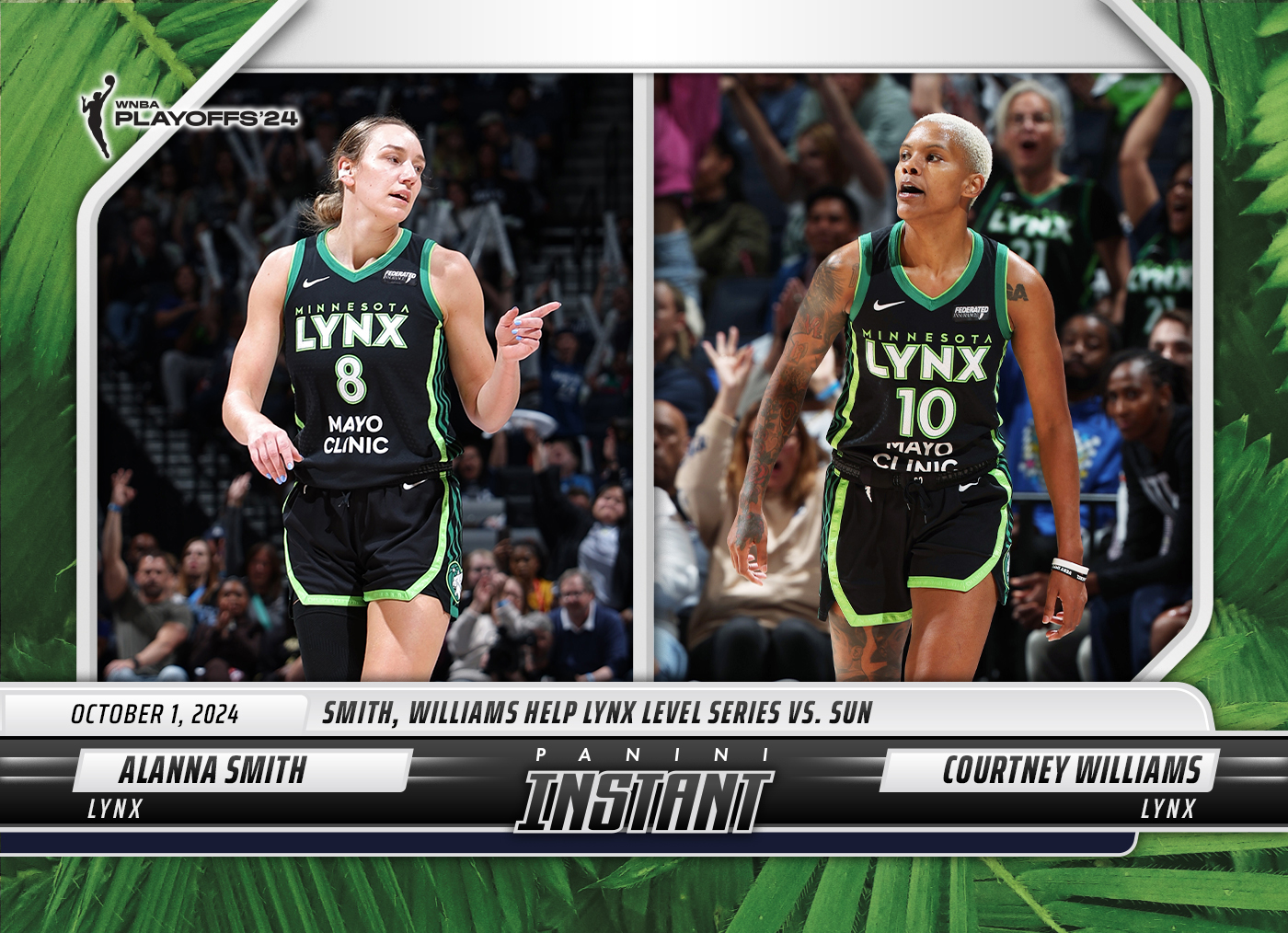 Product image 1 for - Alanna Smith/Courtney Williams - 2024 Panini Instant WNBA #243 - Jungle /25