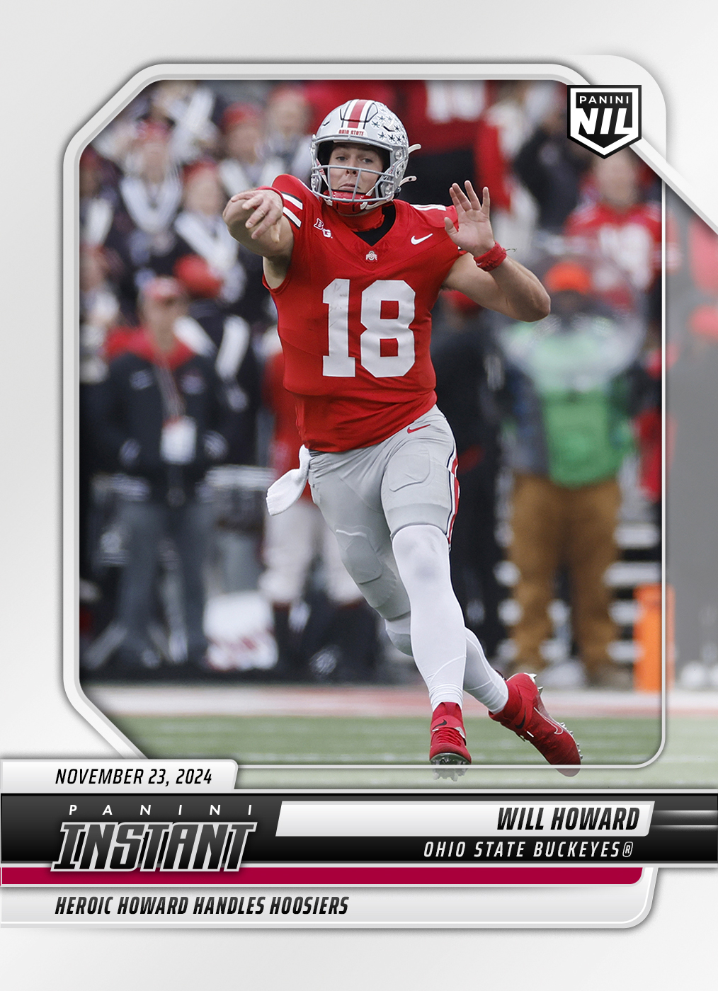 Will Howard - 2024 Panini Instant College Football #WHD - Base Card 25-pack