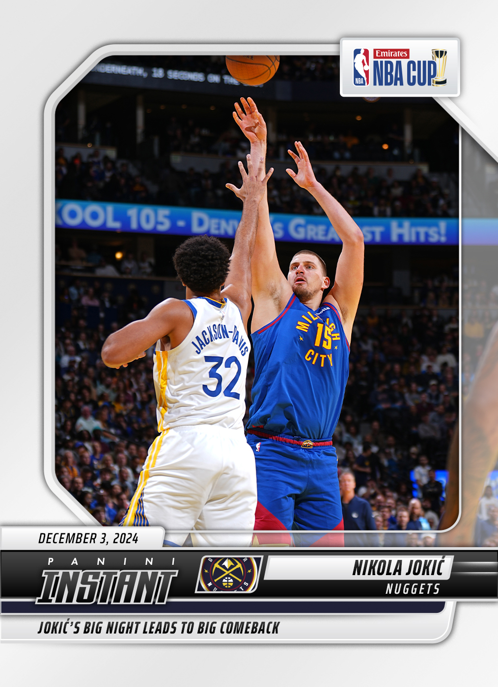 Nikola Jokic 202425 Panini Instant NBA 173 Base Card 5pack