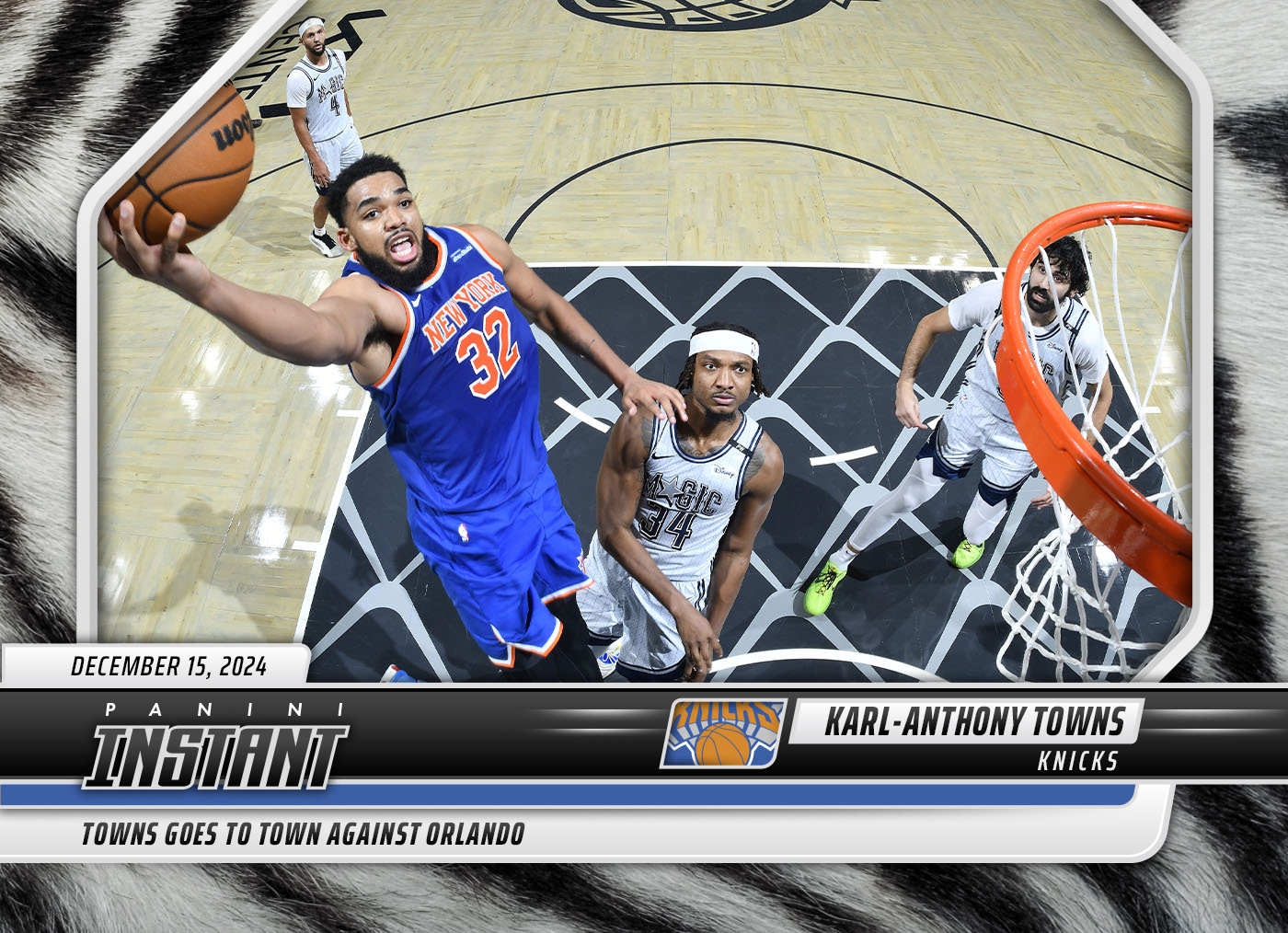 Karl-Anthony Towns - 2024-25 Panini Instant NBA #204 - White Tiger /5