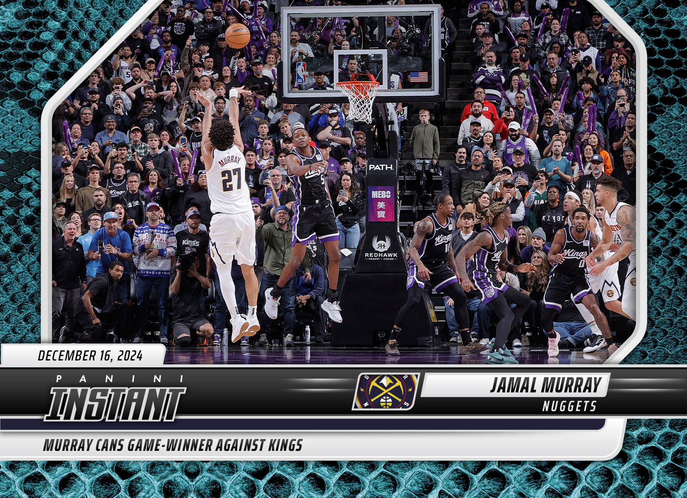 Jamal Murray - 2024-25 Panini Instant NBA #206 - Blue Viper 1/1