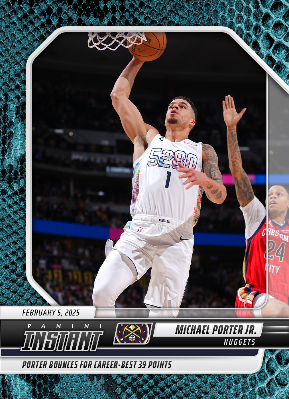 Michael Porter Jr. - 2024-25 Panini Instant NBA #327 - Blue Viper 1/1