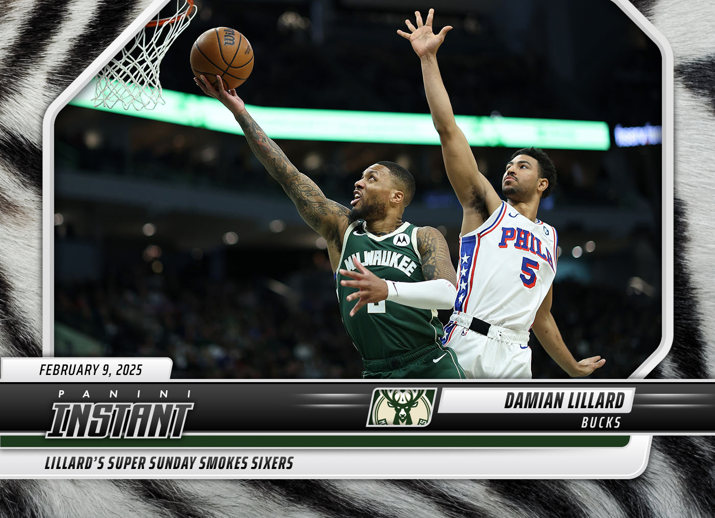 Damian Lillard - 2024-25 Panini Instant NBA #338 - White Damian Lillard - 2024-25 Panini Instant NBA #338 - White
