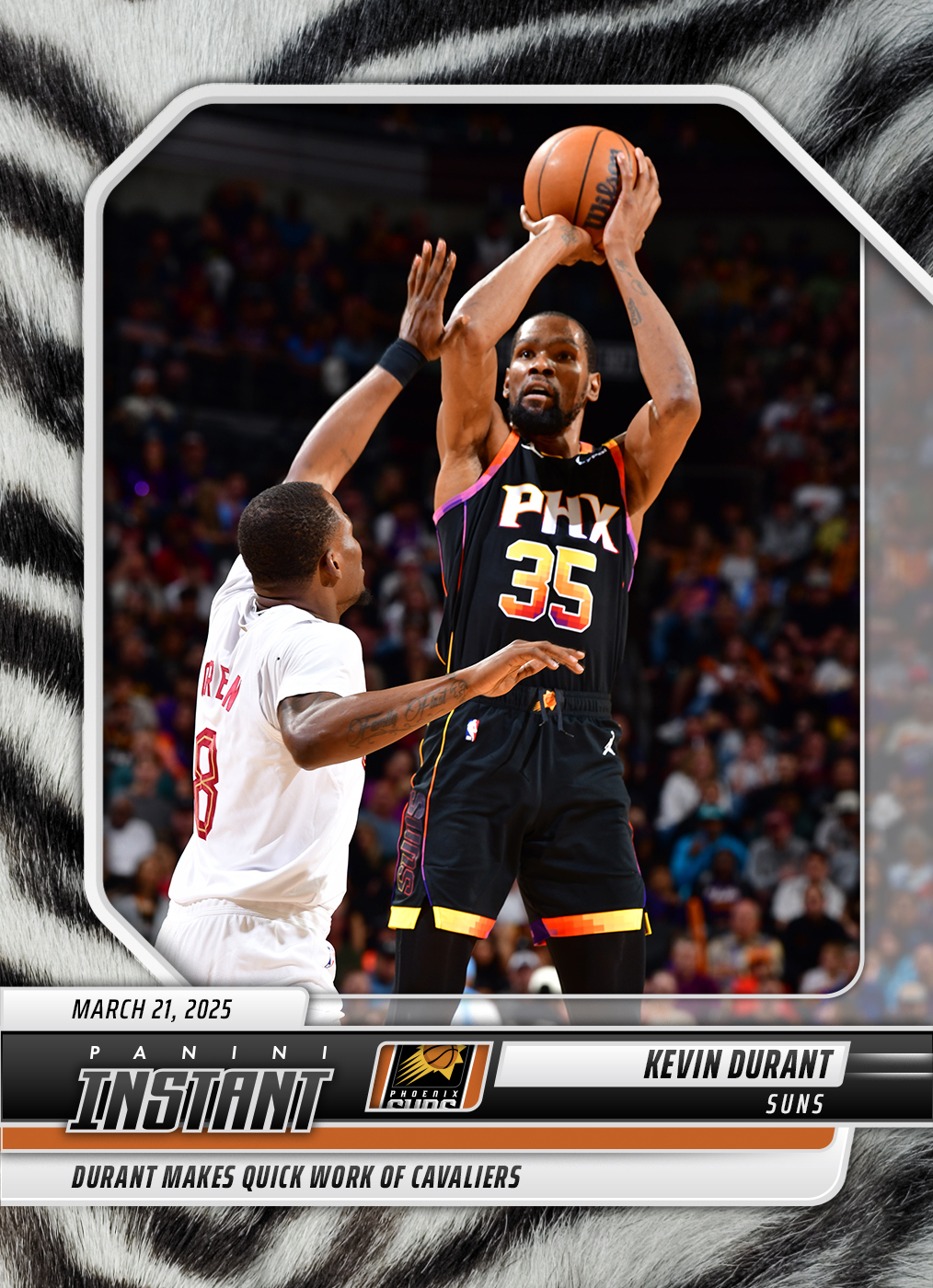 Kevin Durant - 2024-25 Panini Instant NBA #457 - White Tiger /5 Kevin Durant - 2024-25 Panini Instant NBA #457 - White Tiger /5