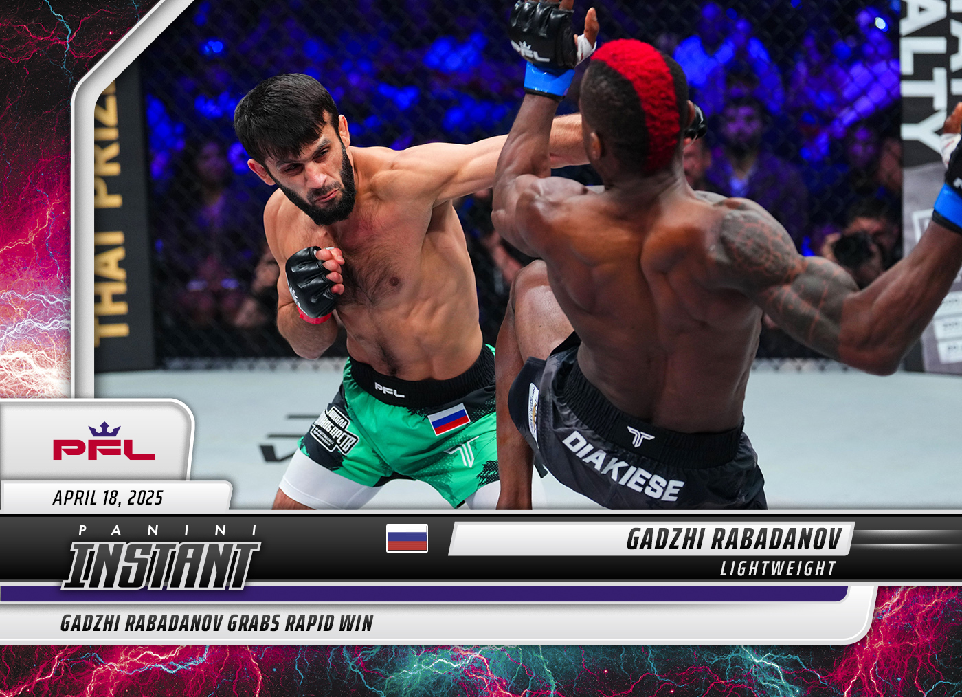 Detailed Image of Gadzhi Rabadanov - 2025 Panini Instant PFL #17 - Lightning /5