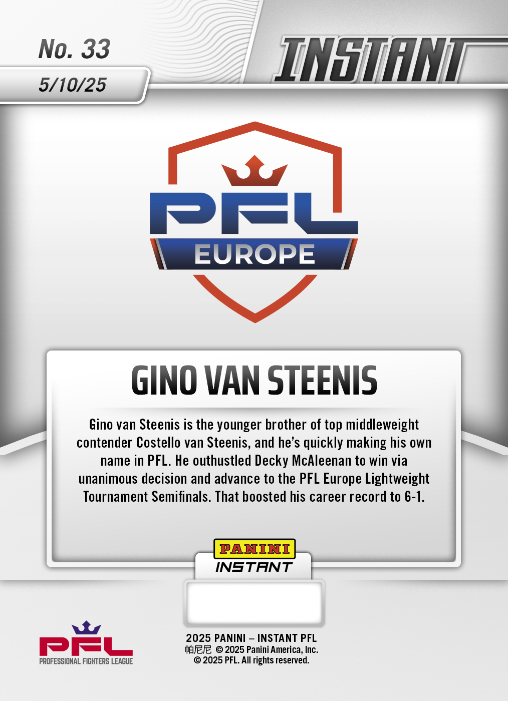 2024 Professional Fighters League Trading Cards-Limited Time