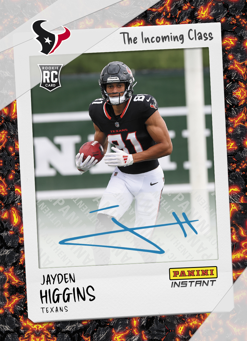 Jayden Higgins - 2025 Panini Instant NFL The Incoming Class #18 - Magma
