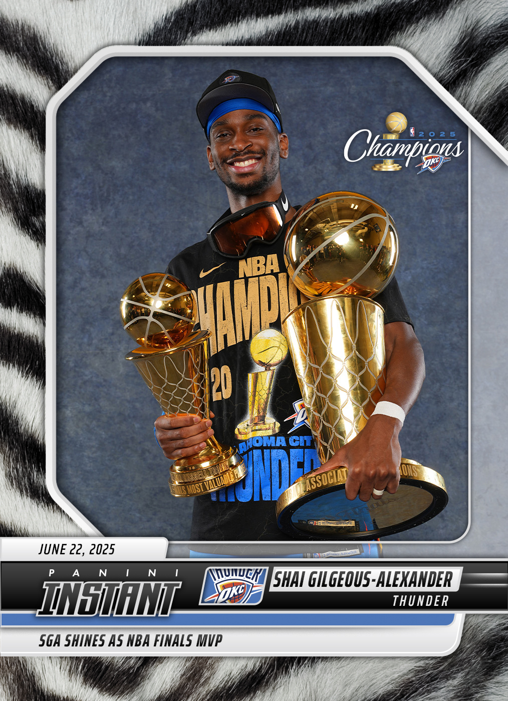 Shai Gilgeous Alexander 2024 25 Panini Instant NBA #638 White Tiger /5 Shai Gilgeous Alexander 2024 25 Panini Instant NBA #638 White Tiger /5