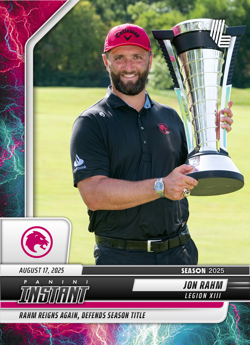 Product image 1 for - Jon Rahm - 2025 Panini Instant LIV Golf #109 - Lightning /5