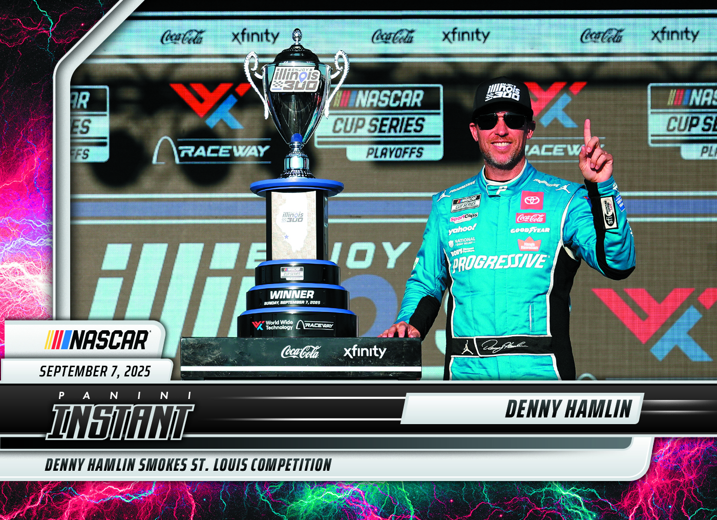 Product image 1 for - Denny Hamlin - 2025 Panini Instant NASCAR #49 - Lightning /5