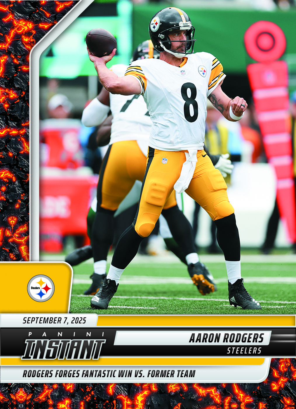 Aaron Rodgers - 2025 Panini Instant NFL #56 - Magma 1/1