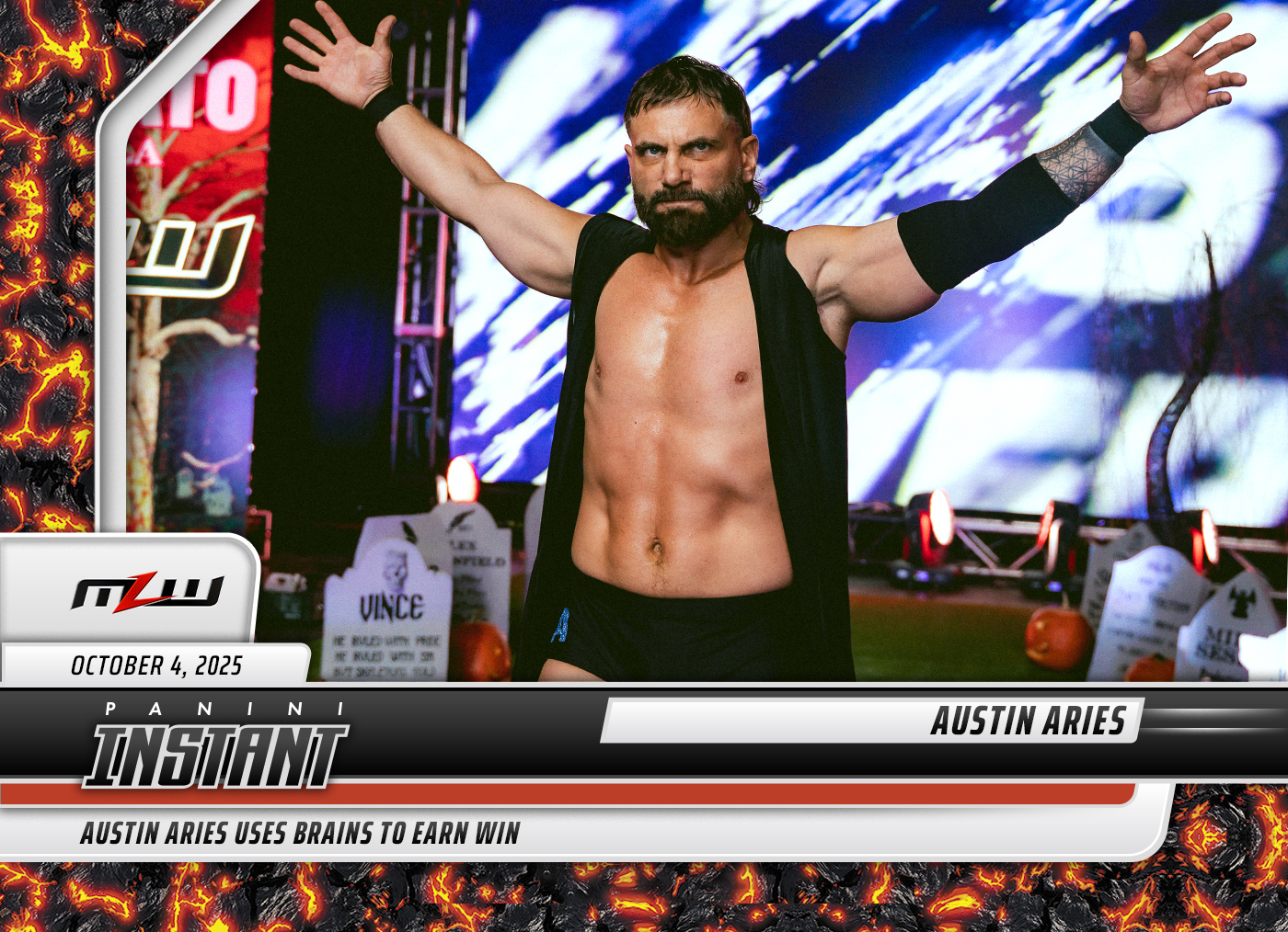 Product image 1 for - Austin Aries - 2025 Panini Instant MLW #24 - Magma 1/1