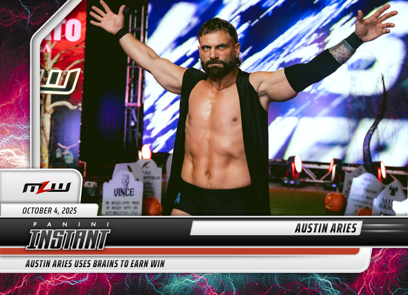Product image 1 for - Austin Aries - 2025 Panini Instant MLW #24 - Lightning /5