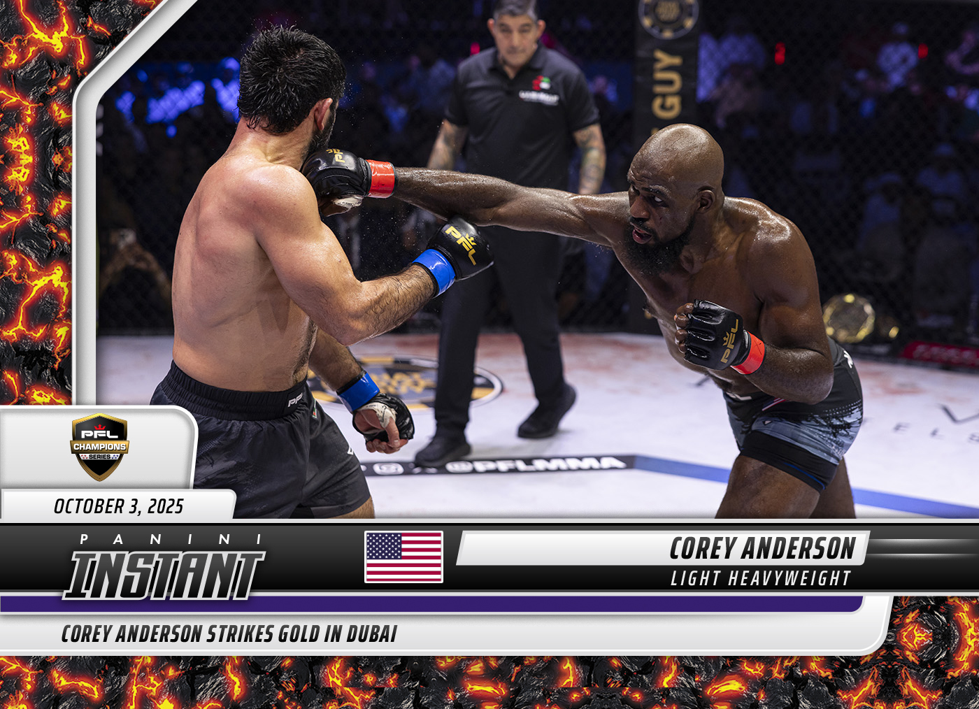 Product image 1 for - Corey Anderson - 2025 Panini Instant PFL #100 - Magma 1/1