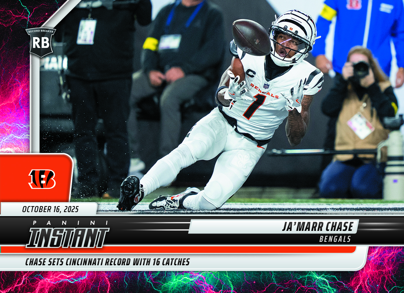 Ja'Marr Chase - 2025 Panini Instant NFL #153 - Lightning /5