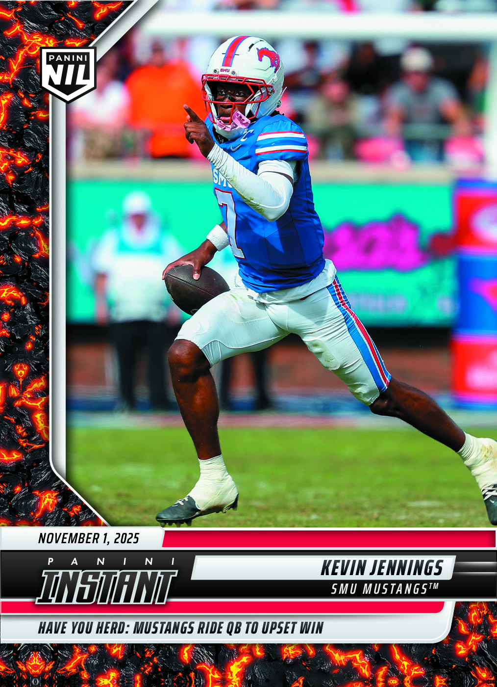 Product image 1 for - Kevin Jennings - 2025 Panini Instant NIL College Football #KJB - Magma 1/1