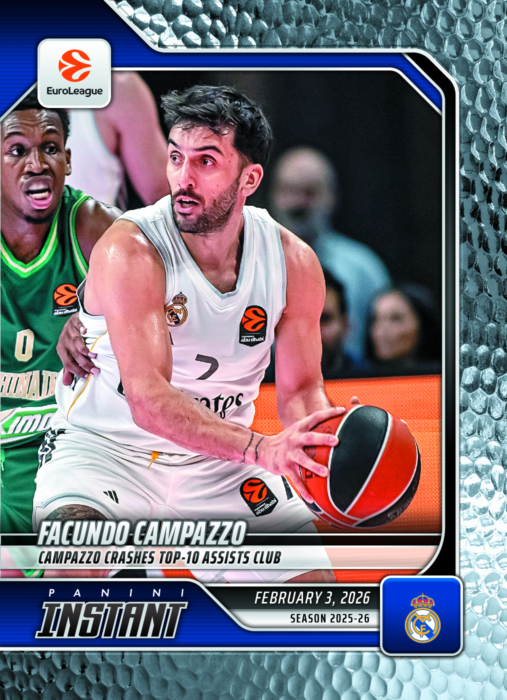 Product image 3 for - Facundo Campazzo - 2025-26 Panini Instant EuroLeague #35 - Metallic /5