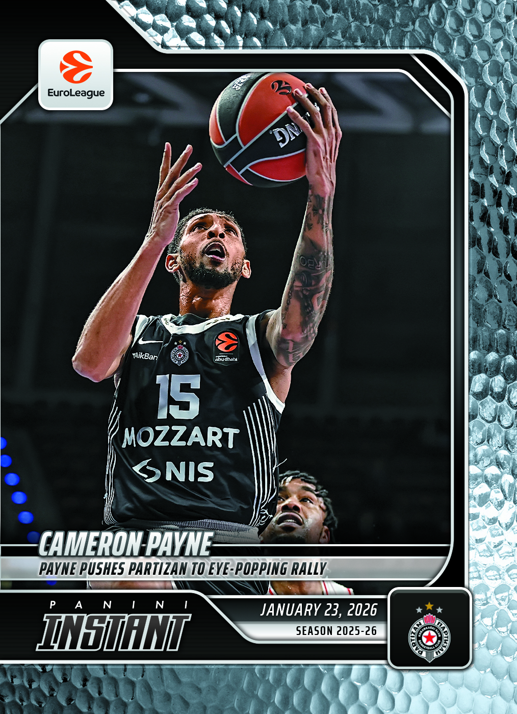 Product image 1 for - Cameron Payne - 2025-26 Panini Instant EuroLeague #39 - Metallic /5